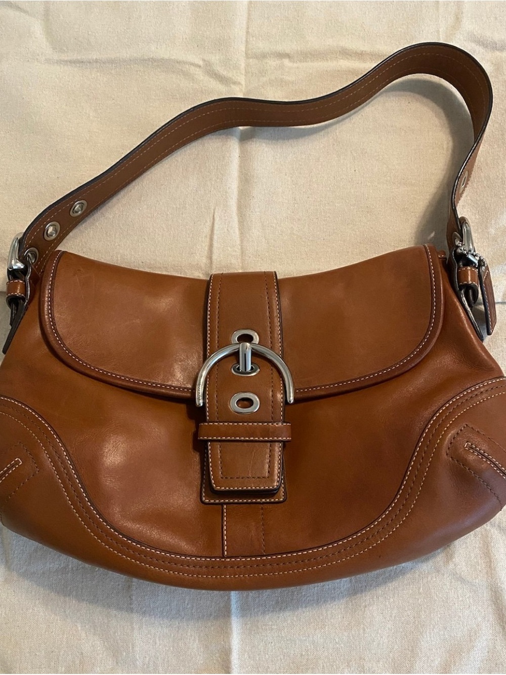 Large Vintage Coach Soho in Brown